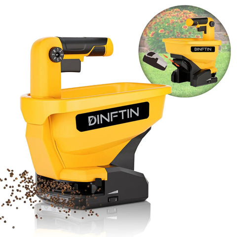 Battery Powered Seed Spreader For Dewalt 20V/60V Li Ion Batteries Handheld Grass Seed Rock Salt And Deicer Spreader For Outdoor Use Compatible With Dewalt Tools Battery Not Included