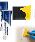 Wall Repair Paste Kit With Scraper And Nozzle Extender, Two 250g Tubes Quick Dry Mending Paste For Holes And Cracks, kit contents