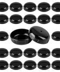 Rugged Wrought Iron Patio Furniture Foot Caps Scratch Resistant Scuff Guards For Metal Chairs Durable Floor Savers in black ABS material.
