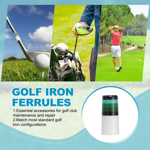 4 Pack Golf Club Ferrules For 0.35 Inch Tapered Steel Shafts, Lightweight Plastic Covers, Corrosion Resistant, Abrasion Proof