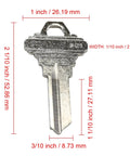 Brass SC1 Uncut Key Blanks Pack Of 10 That Fit Schlage 5 Pin Locks Also Compatible With Axxess 68 Cole SC1 And Curtis SC1