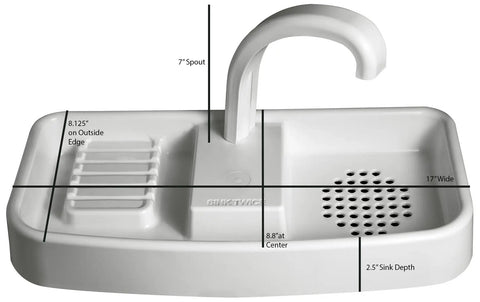 Touchless Faucet Water Saver Kit For Standard Toilet Tanks 15.25 To 16.75 Inches White Easy Install In Under Five Minutes Diverts Used Water To Flush The Toilet Saving Up To 25000 Gallons Per Year