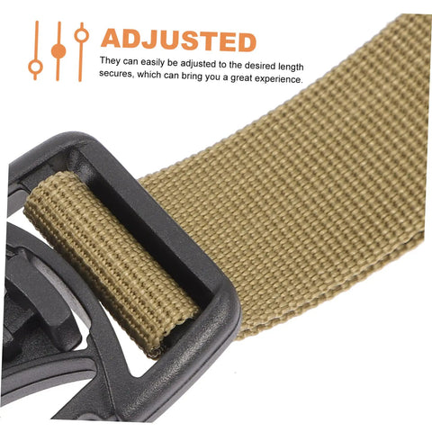 Close-up of Heavy Duty Cargo Straps With Quick Release Buckles, 2 Pack Webbing Belts For Luggage, Gear, Tents, and Outdoor Adventures.