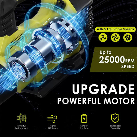 Powerful Cordless Leaf Blower With Dual 4Ah Batteries Fast Charger 580 CFM At 160 MPH Upgrade Powerful Motor Image