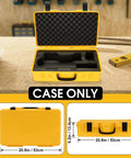 Beefy Hard Shell Case For 20V Max Grease Gun Kit DCGG571M1 DCGG571B With High Density Foam, portable with size details.