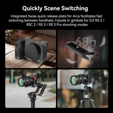 Baseplate For Sony Alpha 6700 With Built In Arca Quick Release Plate And Bottom Mount No Fuss Switch Between Tripod And Stabilizer