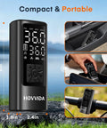 Portable Tire Inflator With Digital Pressure Gauge And Auto Shut Off Cordless Air Compressor For Cars Bikes Motorcycles And Balls Fast Inflation Up To 150 PSI Compact Handy Pump with 36.0 PSI display