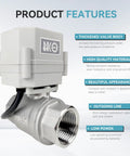 2 Way Motorized Ball Valve 1 Inch DN25 Stainless Steel Electric Water Valve 110VAC With Indicator US Plug Spring Return