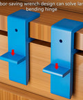 Pro Grade Woodworking Jigs Set Scribing Fillers Toe Kick Markers Ceiling Scribe Tools For Seamless Cabinet Installations Gap Free Finish Quick Draw Easy Setup No Sweat Four Pack, blue labor-saving wrench design for bending hinge.
