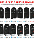 Dodge Key Fob Cover 5 Button Case for Charger Challenger Dart Durango Journey Shield Protective Shell Fit Guide