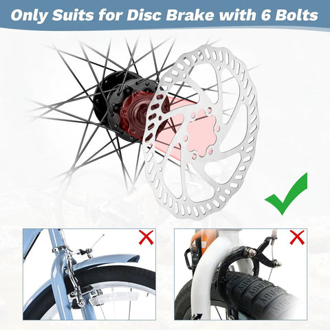 Disc brake rotor and hub compatibility for 26 Inch Front Mountain Bike Wheel Set Beefed Up With Quick Release Aluminum Double Wall Rims