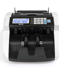 High Speed Money Counter With Multi Currency Detection, Counterfeit Bill Detector, LCD display, top front view.