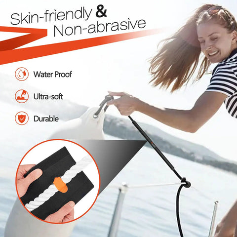Dock Line Chafe Guards 26 Inch 4 Pack Neoprene Padding That Is Skin Friendly And Non Abrasive With Two Rope Telescopic Fixation Straps