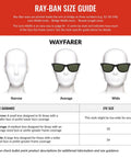 Ray-Ban size guide for Original Wayfarer Polarized Sunglasses With Classic Square Frame Black And Green Lens Combo 50mm Size