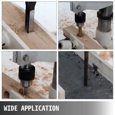 Professional Benchtop Mortiser Machine Featuring Variable Speed Drive For Precision Wood And Metal Milling cutting square pocket holes in wood.