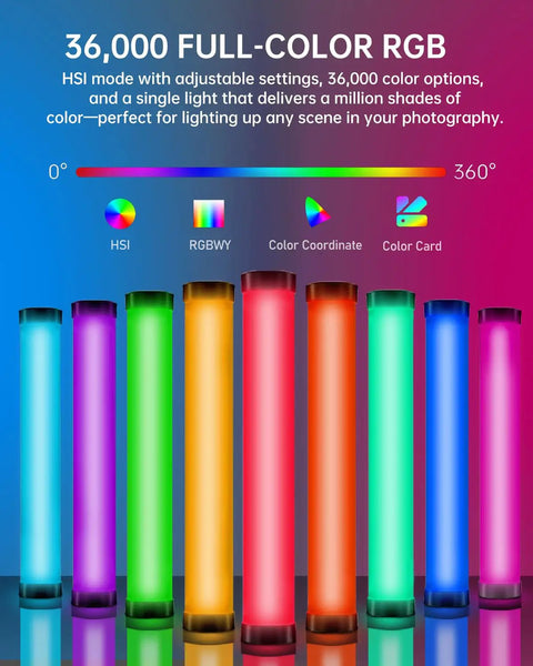 Magnetic RGB LED Light Wand Pro for Content Creators with 29 Effects and 2500K to 8500K Color Temperature