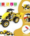 10 In 1 Stem Toys Set For Kids Ages 4 5 6 7 8 9 Plus Hands On Building Blocks Kit With Engineering Models Like Excavator Crane Bulldozer Windmill