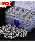 Gearhead Approved Grease Nipple Kit, 60 Piece Assortment For Bearings And Automotive Industrial Parts M6 M8 M10 Hydraulic Zerk Nipples Straight 180 Degree, 45 Degree, And 90 Degree Angles, Heavy Duty Stainless Brass