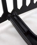 Close-up of steel head connection in Level Head Rake With Fiberglass Shaft Built To Last Beast Tough Heavy Duty Garden Tool
