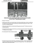 Installation guide for Chain Link Double Gate Latch For One And Five Eighths To Two Inch Gate Frames Strong Arm Beefy Gate Latch.