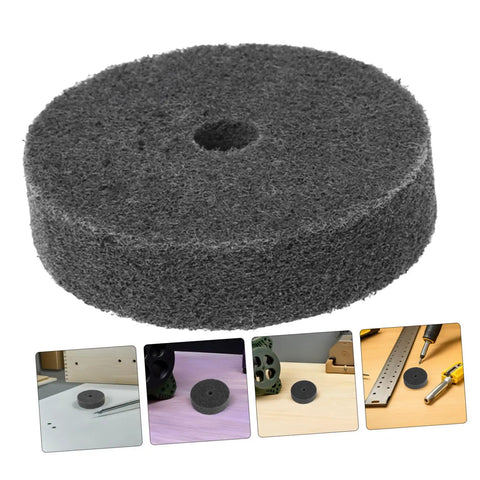 Durable 6 Pcs Nylon Polishing Wheel Set With 10mm Hole For Bench Grinder showing a grey nylon disc, ideal for smoothing surfaces.
