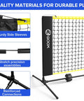 Six Foot Mini Pickleball Net Set With Quick Setup For Indoor And Outdoor Play Portable Practice Net for Backyard and Driveway