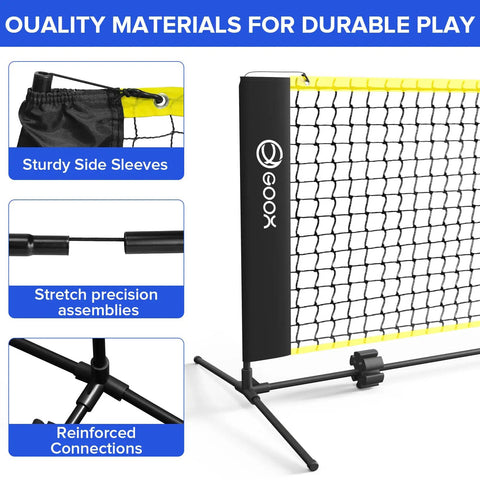 Six Foot Mini Pickleball Net Set With Quick Setup For Indoor And Outdoor Play Portable Practice Net for Backyard and Driveway