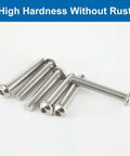 M3 Button Head Socket Cap Screws Kit 75Pcs 304 Stainless Steel Fully Threaded Hex Drive Bright Finish Assortment