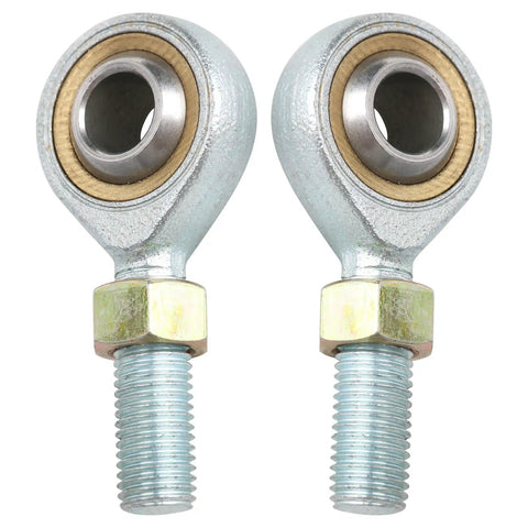 4 Pack M10 x 1.25 Rod End Bearings With 10mm Bore Left Right Hand Threads Self Lubricating Ball Joint Heim Joints Includes Jam Nuts Built For ATVs Go Karts Trucks Boats And Industrial Machines, shown with jam nuts