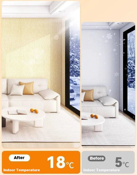 Premium Beige Thermal Peel And Stick Wall Panels 9mm Thick XPE Foam Insulation, cozy living room temperature upgrade.