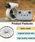 Foldable drone with controller, showcasing Left Rear Arm Shell Replacement For DJI Flip Drone Body Fuselage Guard Protective Cover Repair Part Gray Easy Install To Fix Bent Or Cracked Arm And Extend Flight Life features.