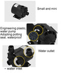 Straight Up Silent Submersible Pump Equipped With Brushless DC Motor And IP68 Waterproof Rating Built Tough Engineering Plastic Shell visible components and details.