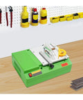 Heavy Duty 480W Mini Table Saw Delivering Hella Precision For Swift Wood Panel Cutting Lightweight Portable Build on workbench.