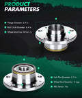 Rear Wheel Hub Bearing Assembly 512319 Drop In Ready Replacement Kit With ABS, shown with dimensions and 5 lug design.
