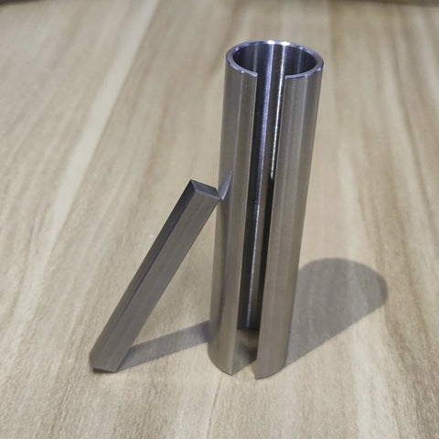 Front view: stainless steel shaft sleeve adapter with 3/16 in key; cylindrical bore