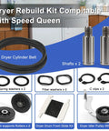 Upgraded Dryer Rebuild Kit For 1992 And Later SM Series Includes RB170002 Roller Kit D516792 Idle Pulley D511255P Drum Belt