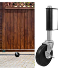Beefy Heavy Duty Adjustable Gate Wheel With Rubber Caster And Iron Plate For Commercial And Residential Fence Gates Smooth Easy Movement