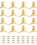 Golden Iron Decorative Hinges For Jewelry Boxes And Chests Rust Resistant DIY Friendly Easy Install Hinge Set visible
