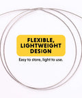 PVC pipe cable saw coil of steel wire on white background