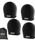 Four Pack RV Tire Covers Fits 27 To 29 Inch Tires Waterproof UV Resistant Black Wheel Covers For RVs Trailers Trucks And Cars Heavy Duty Weatherproof All Weather Protection