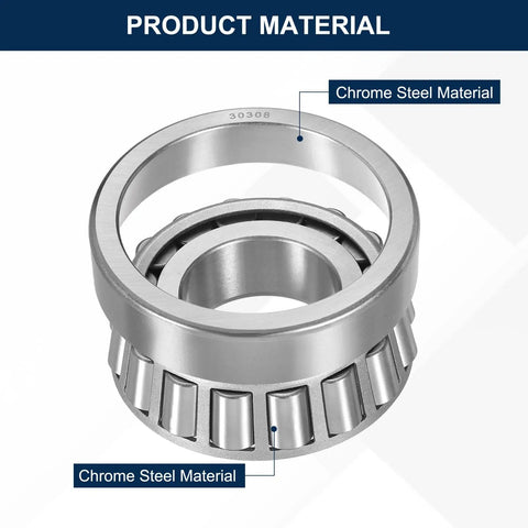 Beefed Up Tapered Roller Bearing Cone And Cup Set With 40mm Bore And 90mm Outer Diameter And 25.5mm Thick Chrome Steel ABEC 3.