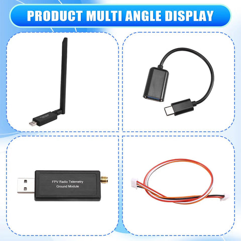 High Power 433MHz 500mW Radio Telemetry Module For Air And Ground Data Transmission In Drones Flight Controller Ready