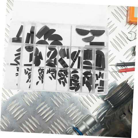 Crescent Woodruff Key Set Pro Grade Full Carbon Steel Keyway Assortment Kit For Pulleys And Drive Shafts Metric Size Semicircle Keys
