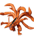 Naruto Shippuden Kurama And Naruto Dual Figure Model Kit, 263-Piece Set, detailed crouching Kurama figure with nine tails.