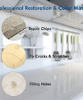 Image showing Color Match Countertop Repair Kit for Granite Marble Quartz Corian Tile and Stone Surfaces with Epoxy Resin fixing chips