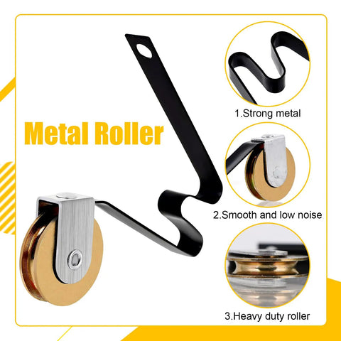 4 Piece Sliding Screen Door Roller Kit With 1 Inch Steel Ball Bearings For Easy Glide And Quiet Operation On Top And Bottom Tracks