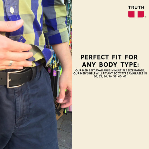 Vegan Men's Belt For Work And Everyday Wear, Built To Last Durable Classic Black Belt For Jeans And Pants, Timeless Style In Black Or Brown, Everyday Comfort And Tough Build, Size 38