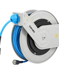 Heavy Duty 100 Ft Retractable Pressure Washer Hose Reel With Auto Rewind One Quarter Inch Hose Wall Mounted 3600 PSI Tangle Free