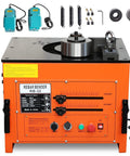3000 Watt Electric Rebar Bender Machine For 1Point3 Inch Steel Rods With Foot Switch Adjustable 0 To 180 Degree Bending Angles detailed view and controls