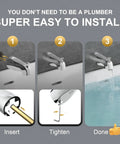 Step-by-step installation of Slip On Tub Spout With Diverter For Five Inch Tub Chrome Finish Fits One Half Inch Copper Pipe
